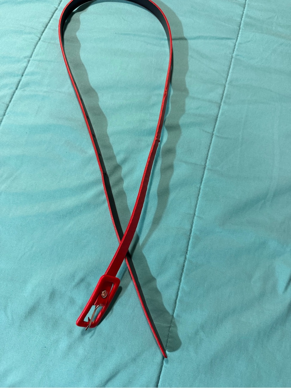 Red fabric belt